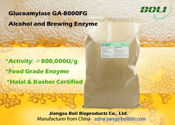 Glucoamylase GA-8000FG het Brouwen Enzym voor Poeder van de het Voedselrang van Alcohol het Hoge Concerntration