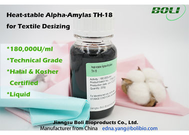 Hitte - stabiele Enzym Alpha- Amylase, Hoge Concentratie Textieldesizing Alpha- Zetmeelamylase
