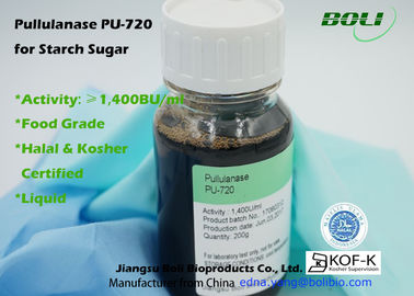 Pullulanase Pu-720, 1.400 BU/ml van de voedselrang Enzymen in Voedselindustrie voor Productie van Hoge Glucosestroop