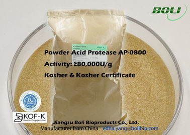 Proteolytic Poeder 80000 U/g van de Enzymen Zuur Protease voor hydroliseert Proteïnen
