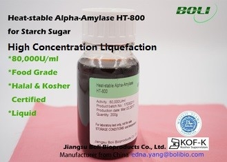 Hoge de Concentratievloeibaarmaking van ht-800 80000 U/Ml Alpha Amylase Enzyme Heat Stable