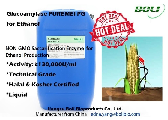 Pg niet Gmo Saccarification Glucoamylase Enzym Puremei voor Ethylalcoholproductie Halal