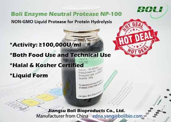 Neutrale Protease Proteolytic Enzymen np-100 Vloeistof niet-GMO voor Hydrolyse