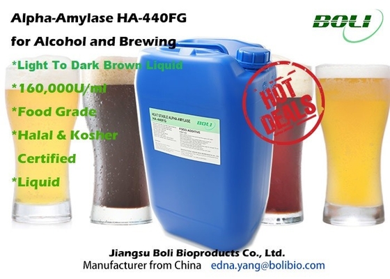 Voedselrang Alpha Amylase Brewing Enzymes Heat Stabiele Ha-440FG voor Alcohol