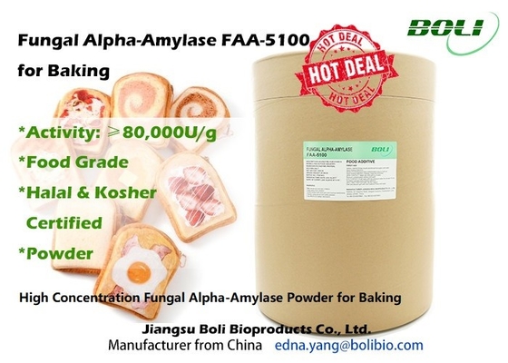 Schimmelalpha amylase enzymes FAA - 5100 voor Baksel Hoge Concentratie 80000 U/G