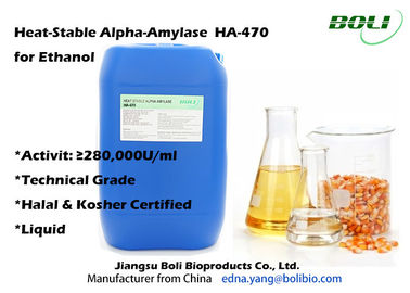 Lage PH tolereert Vloeibare Hitte - stabiele Enzymen voor Ethylalcohol Alpha- Amylase Ha - 470 280000 U/ml