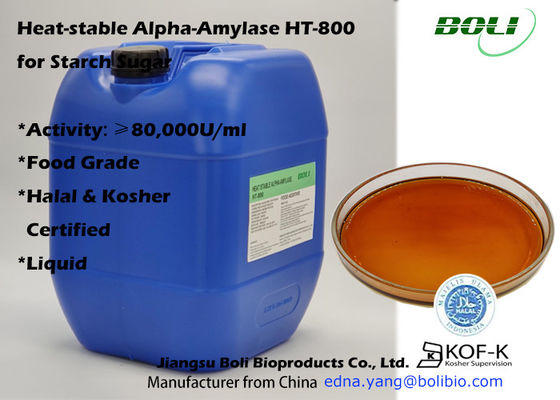 Hoge Activiteitenhitte - stabiele Vloeibare Alpha Amylase ht-800 voor Voedselzetmeel Liquifaction