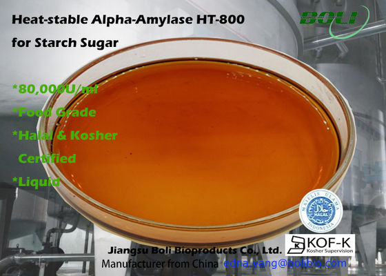 Hoge Activiteitenhitte - stabiele Vloeibare Alpha Amylase ht-800 voor Voedselzetmeel Liquifaction