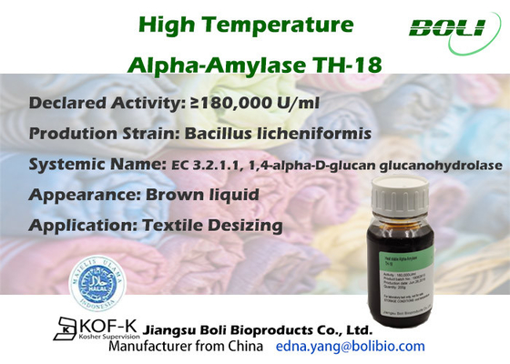 Textieldesizing Amylase Enzym Hoge Concentratie Op hoge temperatuur